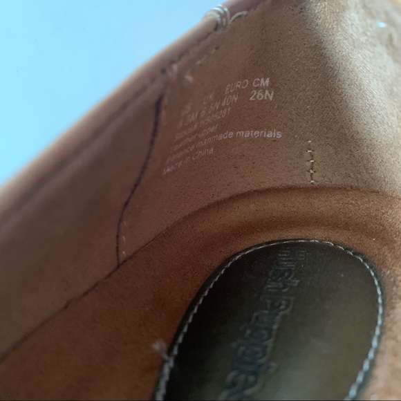 Hush Puppies Epic - Tan Leather Mary Jane Wedge - Size 8.5M - Picture 14 of 15